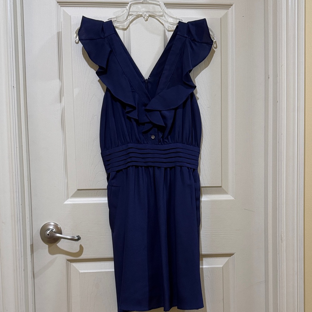 Elegant Dark Purple Ruffle Dress